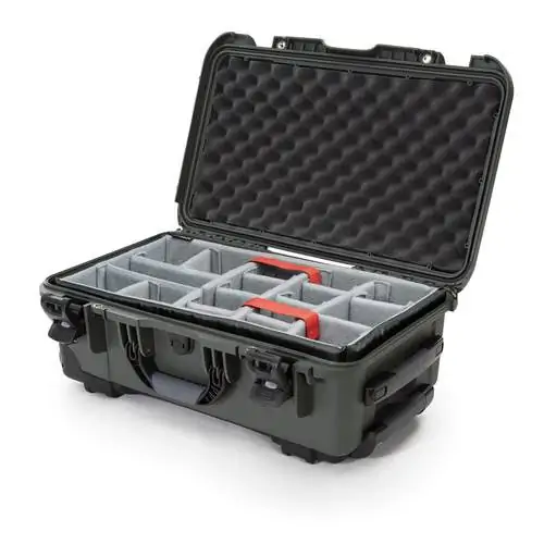 Nanuk 935 Case with padded divider set - Olive colour