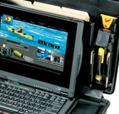 Lid organiser, fitted shock absorbing tray, shoulder strap