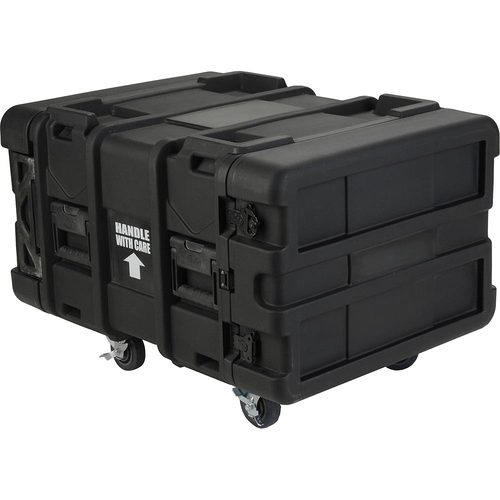 SKB 3SKB-R906U24 - 6U Roto Shock Rack 24 (61cm) Deep Rail To Rail with Wheels