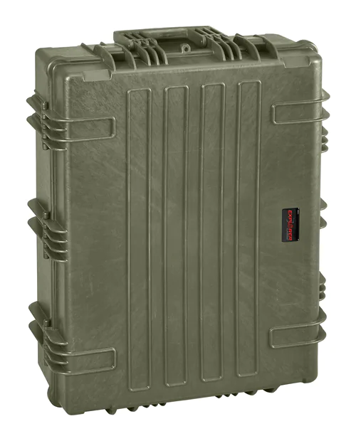 Explorer 7726 Waterproof Case With Wheels - Olive Green Front