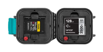 HPRC 1100 Waterproof Case - Top View with Memory Card Insert
