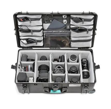 HPRC 2745W PRO BLB Case with Wheels: Top Angle with Contents
