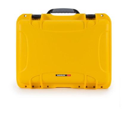 Nanuk 933 Waterproof Hard Case - Yellow - Outside view showing front of case