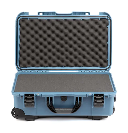 Nanuk 935 case with cubed foam set - View Inside - Cyan Blue colour
