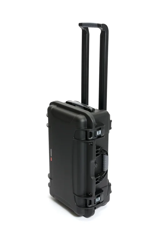 Nanuk 935 Case standing up with telescopic handle extended - Black
